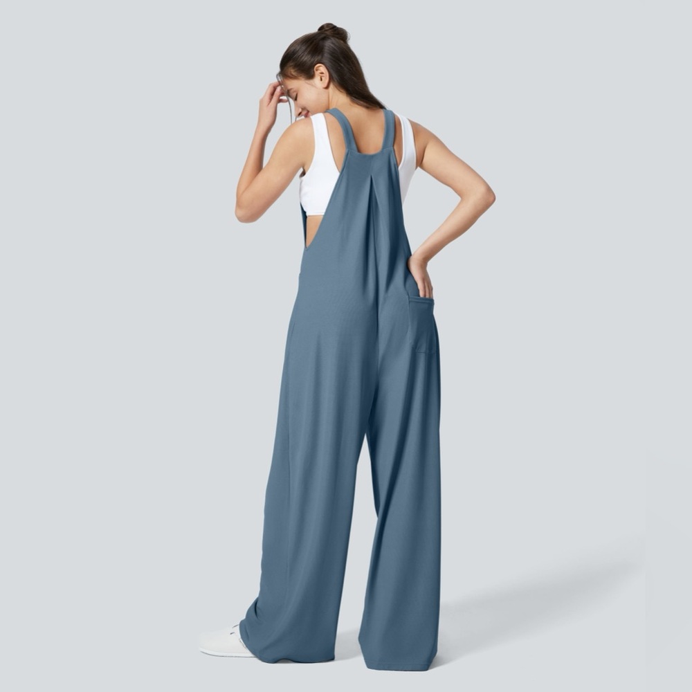 Halara casual waffle overalls NWT - Picture 2 of 9